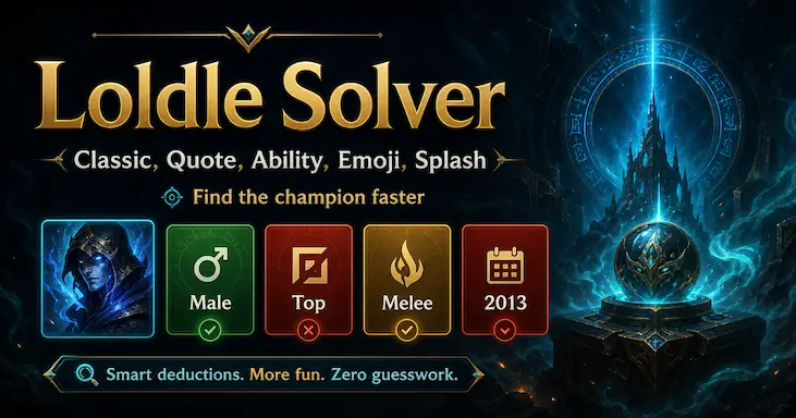 Loldle Solver tool preview